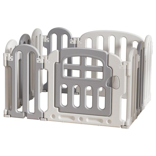 Lovely Baby - Kids Playpen - 10pcs - Grey