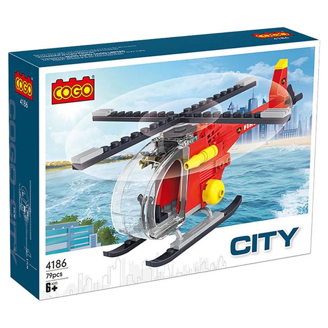 Cogo - Fire Helicopter Building Blocks - 79pcs