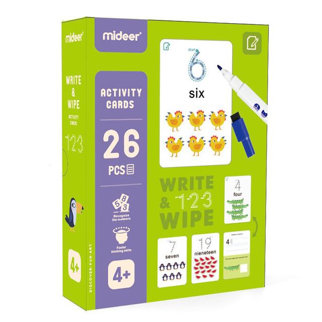 MiDeer - Write & Wipe Cards - 123