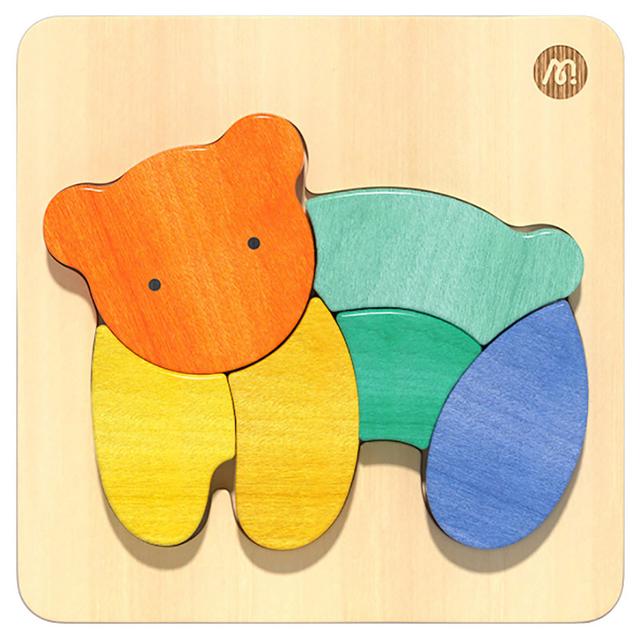 Mideer - Mini Wooden Puzzle - Bear - 6pcs