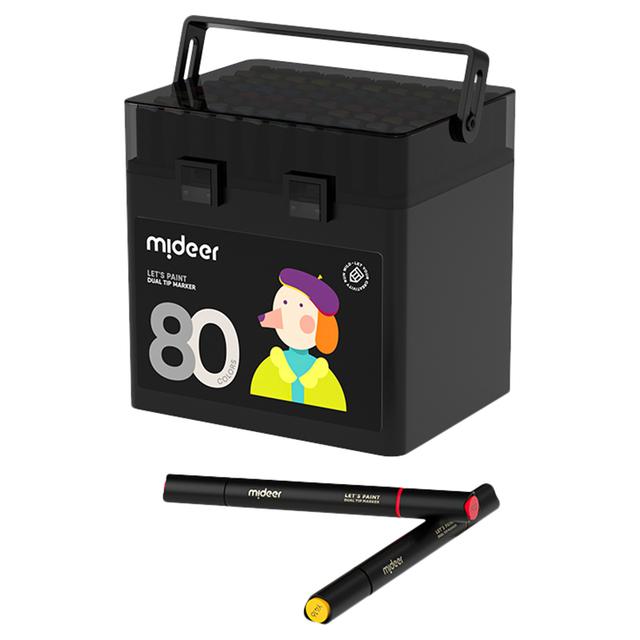 Mideer - Oil Based Dual Tip Markers - 80pcs