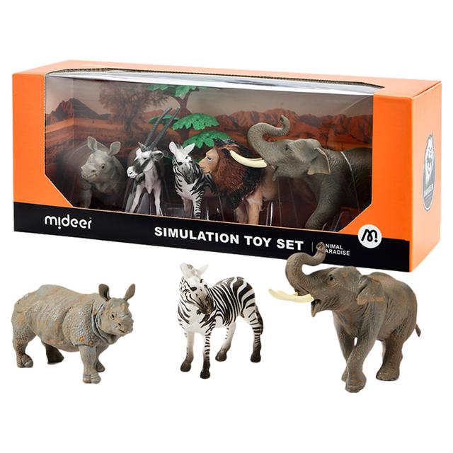 Mideer - Safari Animal Collectibles 5pcs