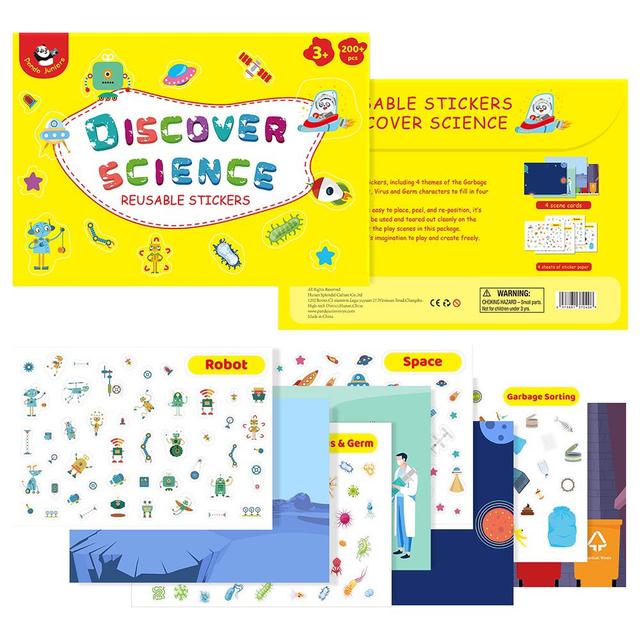 Panda Juniors - Reusable Stickers - Discover Science