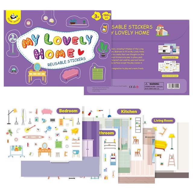 Panda Juniors - Reusable Stickers - My Lovely Home