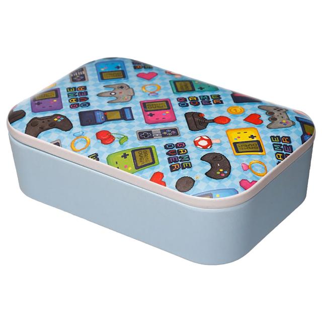 Puckator - Bambootique Game Over Reusable Lunch Box - Blue