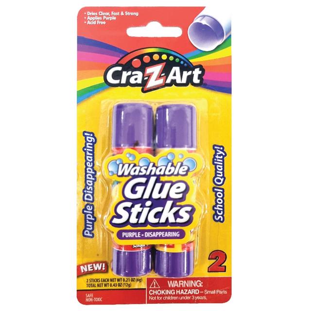 CraZart - Washable Purple Dissappearing Glue Sticks