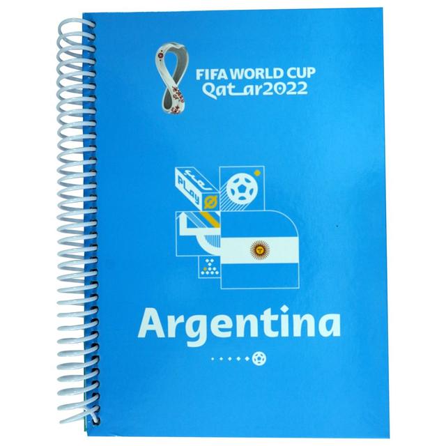 Fifa - 2022 Country A5 Hard Cover Spiral Notebook 60 Sheets - Argentina