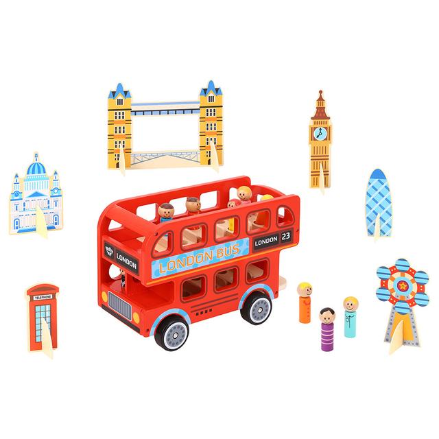 Tooky Toy - London Double Decker Toy Bus