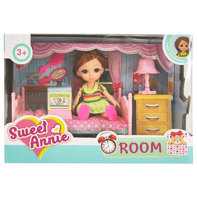 Sweet Annie - Doll Bedroom Playset - 6-inch - Pink