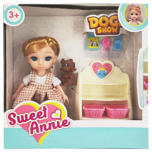 Sweet Annie - Doll Dogshow Playset - 6-inch - White