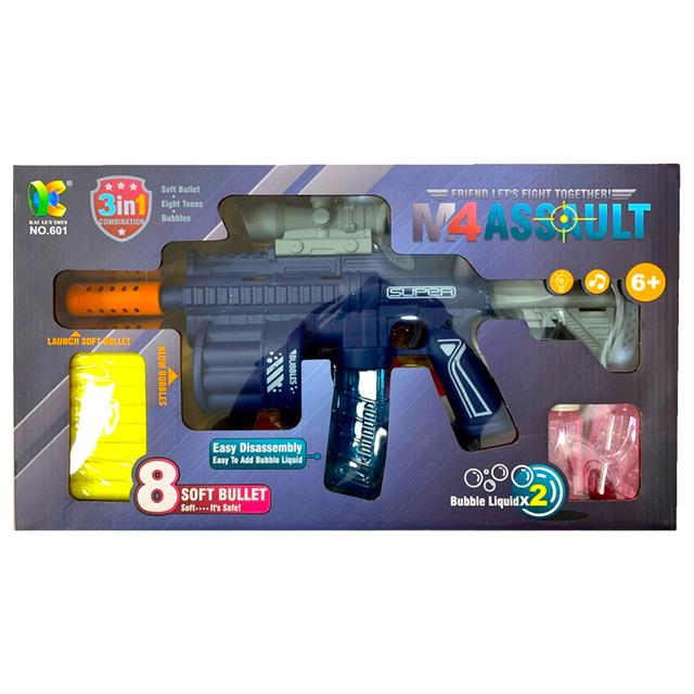 Haj - 3-in-1 M4 Assault Battery Operated Multi Functional Gun