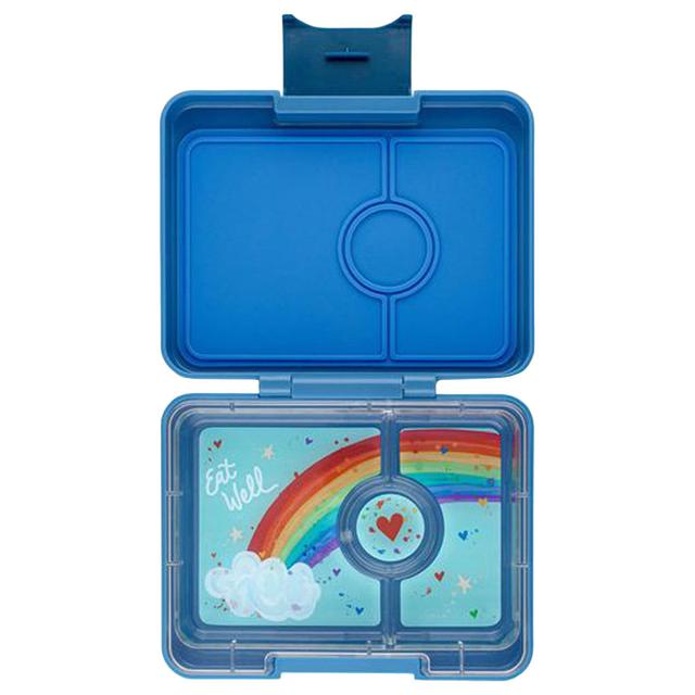 Yumbox - 3 Compartments Rainbow Snack Box W/ Cloud - Sky Blue