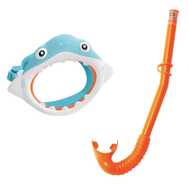 Intex - Shark Fun Mask Set - Orange & Blue