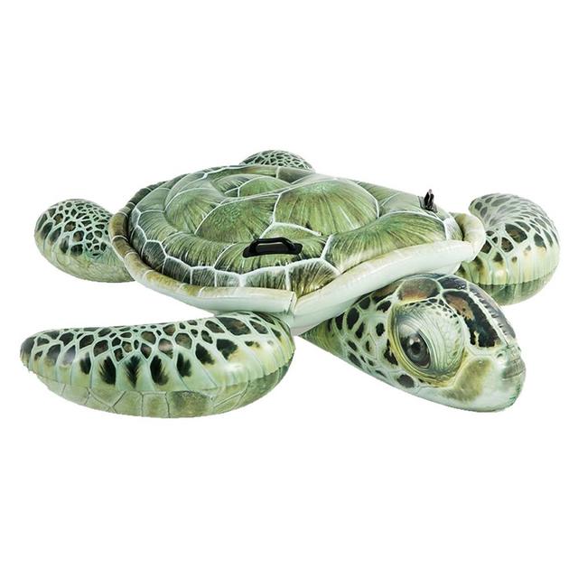 Intex - Realistic Inflatable Sea Turtle Ride-On - Green - Inflatable Pool Float