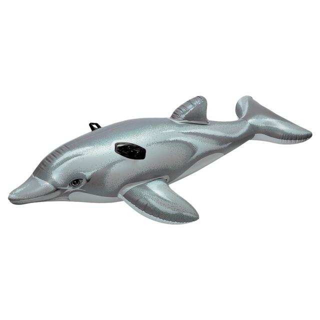 Lil Dolphin Ride On - Inflatable Pool Float - Grey