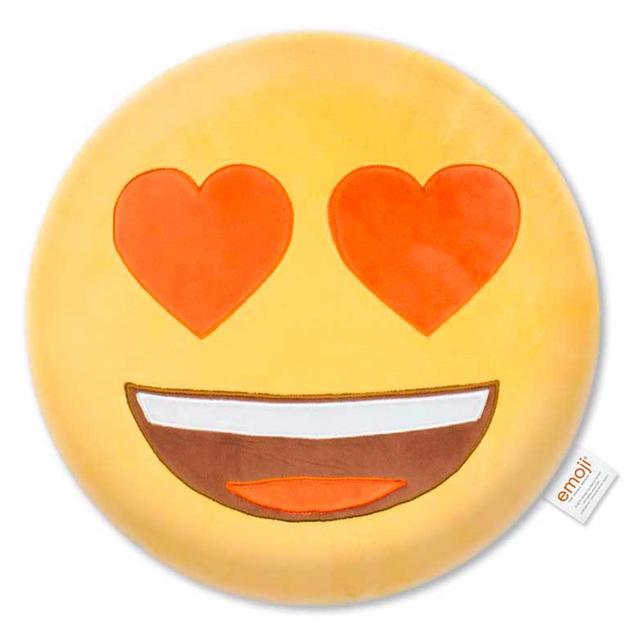 emoji - Pillow Heart Eyes Embroidered - Yellow