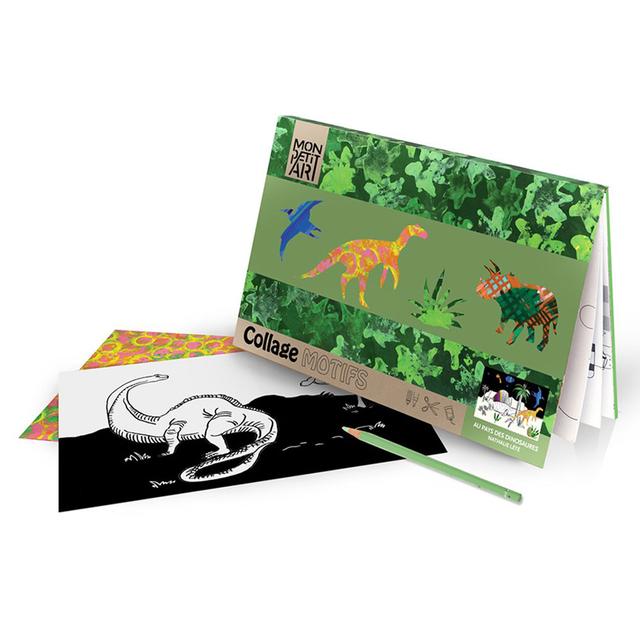 Mon Petit Art - Coloring Book w/ Collage - Dinosaurs