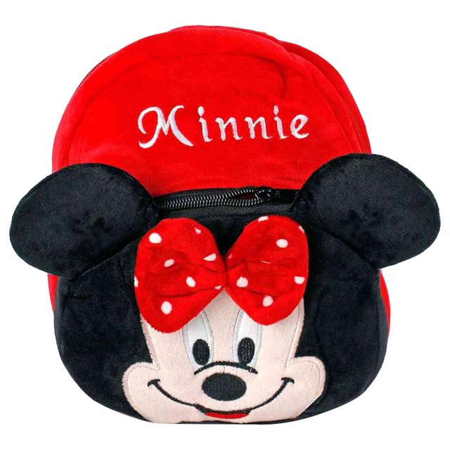 UKR - Minnie Mouse Plush Mini Backpack - Red/Black - 9-inch