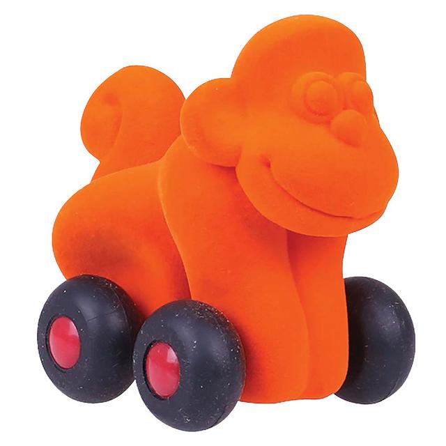 Rubbabu - Aniwheelies Monkey Small - Orange