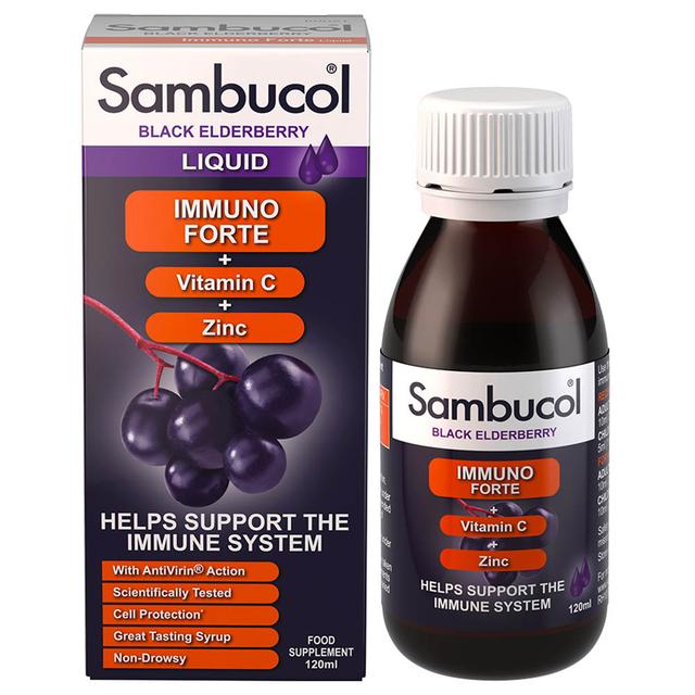 Sambucol - Immuno Forte Liquid Vitamin C with Zinc 120ml