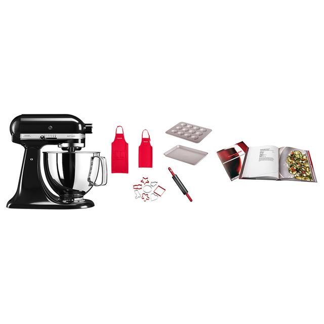 KitchenAid - 5KSM125BOB Stand Mixer 4.8L W/ Cookbook & Family Set