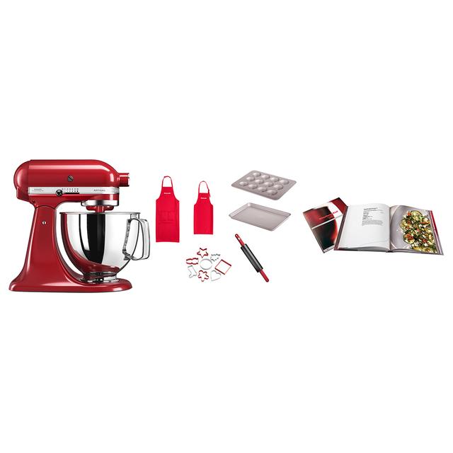 KitchenAid - 5KSM125BER Stand Mixer 4.8L W/ Cookbook & Family Set