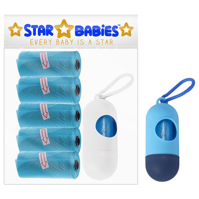 Star Babies - Pack of 5/75 Bags Scented Bag Blue & Assorted Dispenser