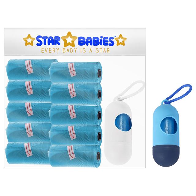 Star Babies - Pack of 10/150 Bags Scented Bag Blue & Assorted Dispenser