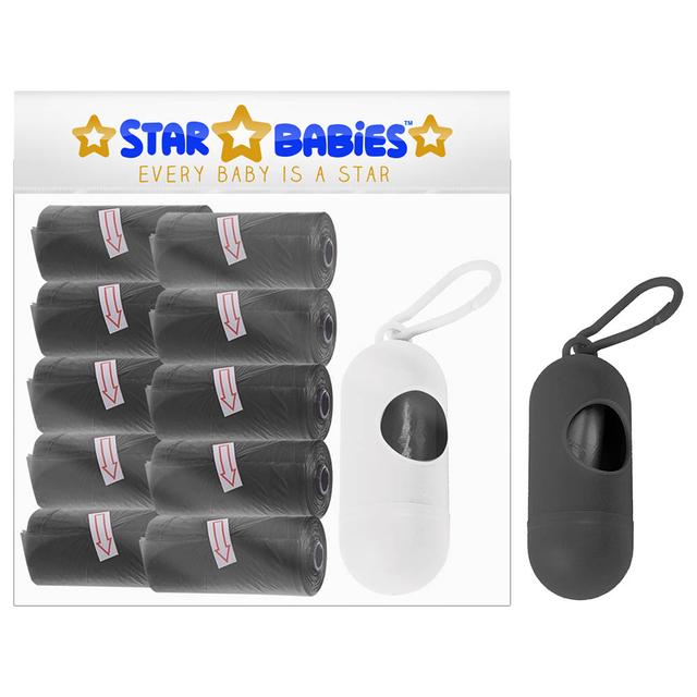 Star Babies - Pack of 10/150 Bags Scented Bag Black & Assorted Dispenser