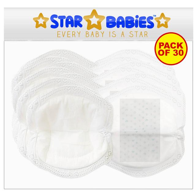 Star Babies - Disposable Breast Pad - Pack of 30 - White - Style May Vary