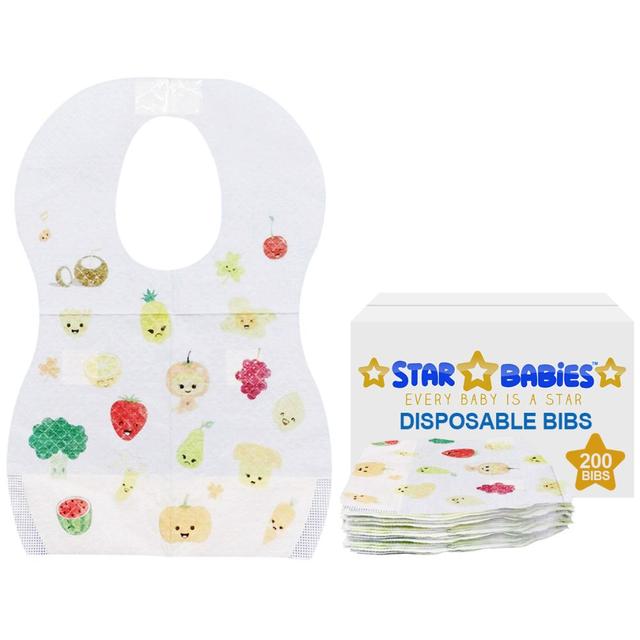 Star Babies - Fruit Printed Disposable Bibs Pack of 200