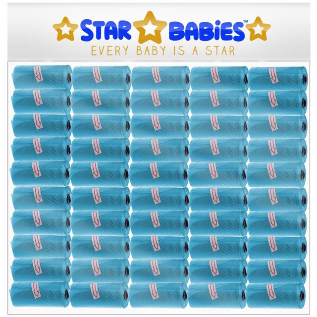 Star Babies - Scented Bag Roll - Pack of 50/750 Bags - Blue