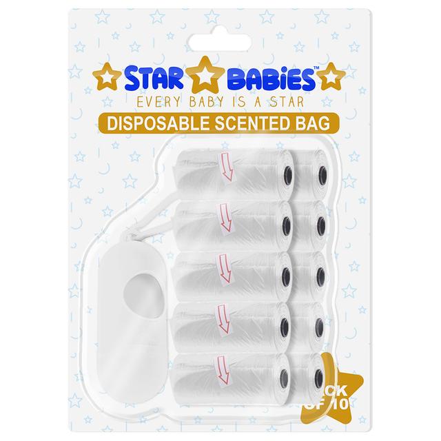 Star Babies - Scented Bag W/ Dispenser Blister - Pack of 10/150 Bags - White