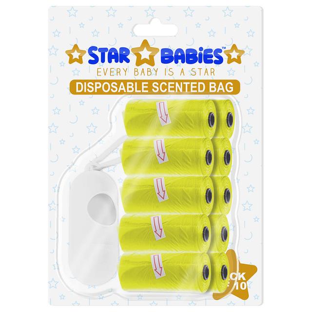 Star Babies - Scented Bag W/ Dispenser Blister - Pack of 10/150 Bags - Yellow