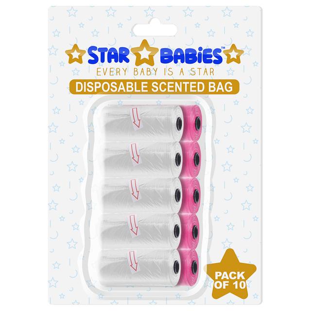 Star Babies - Scented Bag Blister - Pack of 10/150 Bags - Pink & White