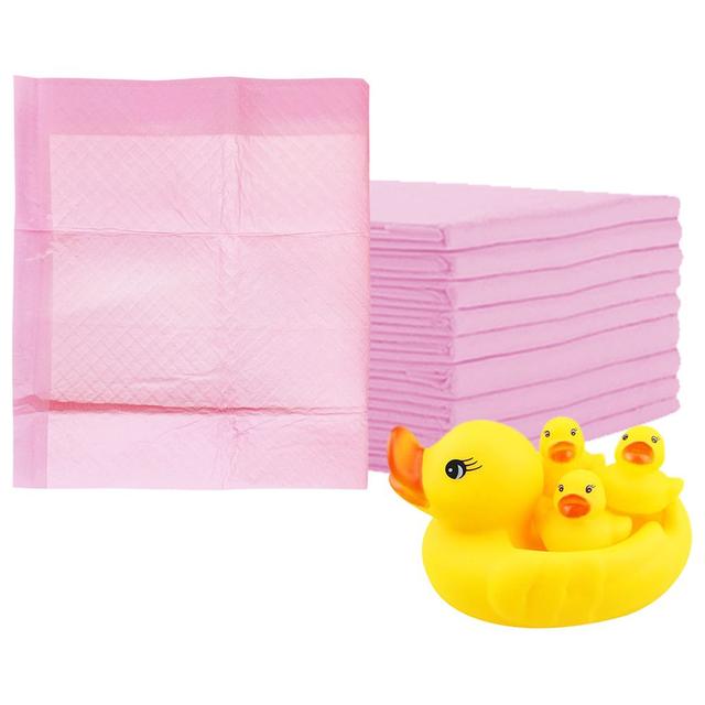 Star Babies - Disposable Changing Mats 10pcs & Rubber Duck Bath Toy Combo Set