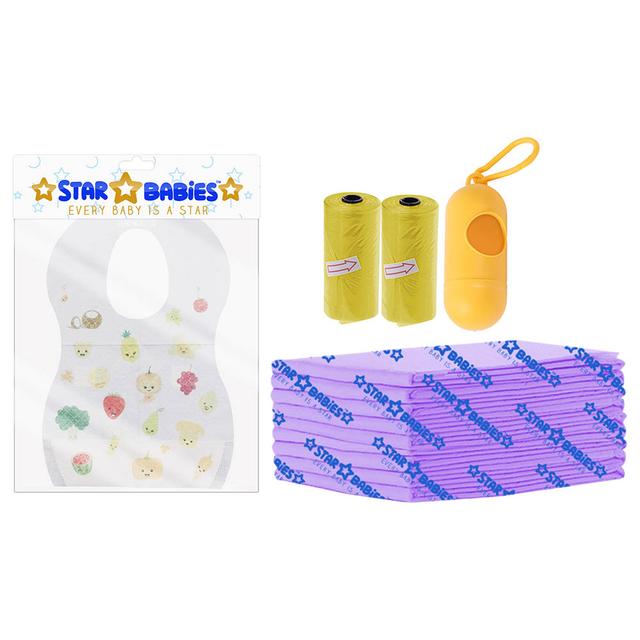 Star Babies - Changing Mat w/ Bibs, Scented Bag & Dispenser