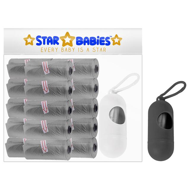 Star Babies Scented Bag Pack of 15/225 Bags Grey & Assorted Dispenser