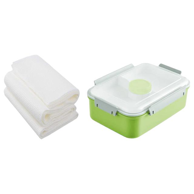 Star Babies - Lunch Box w/ Disposable Towel 3pcs - Green