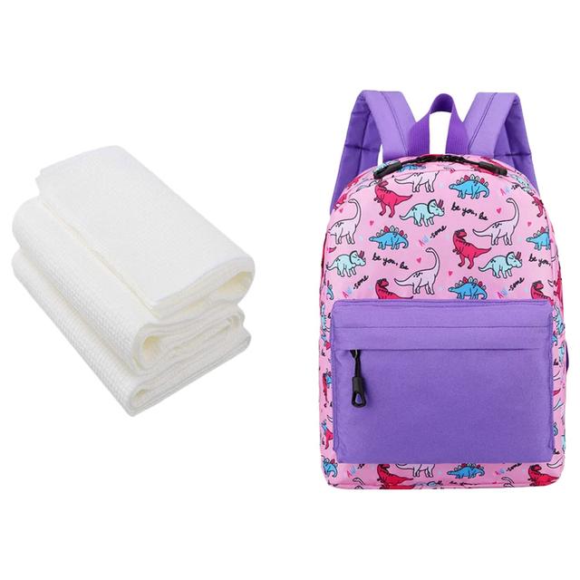 Star Babies - Kids School Bag - 10.24-Inch w/ Disposable Towel - 3pcs - Lavender Print