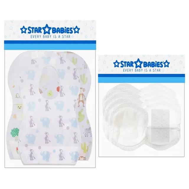 Star Babies - Disposable Breast Pad 30pcs. Disposable Bibs 30pcs