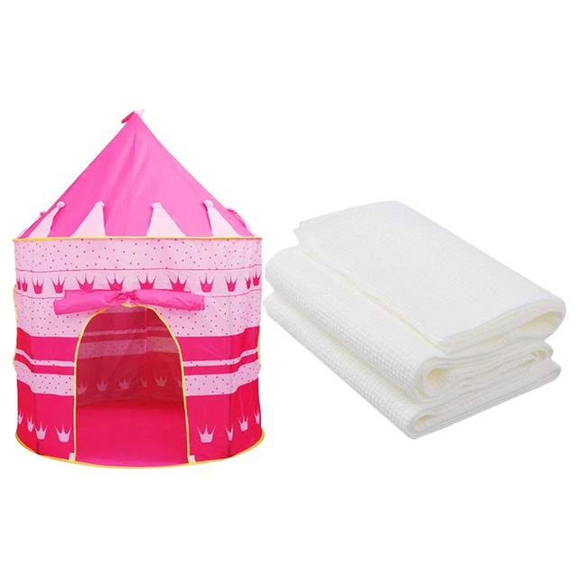 Star Babies - Play Tent House w/ Disposable Towel 3pcs - White