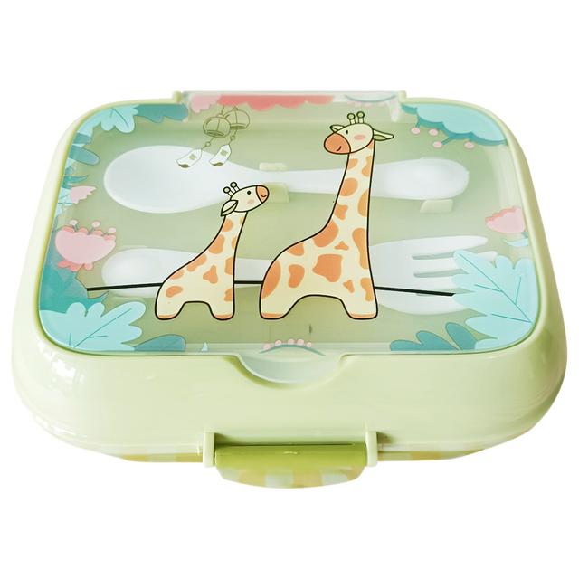 Star Babies - Kids Giraffe Print Lunch Box - Light Green