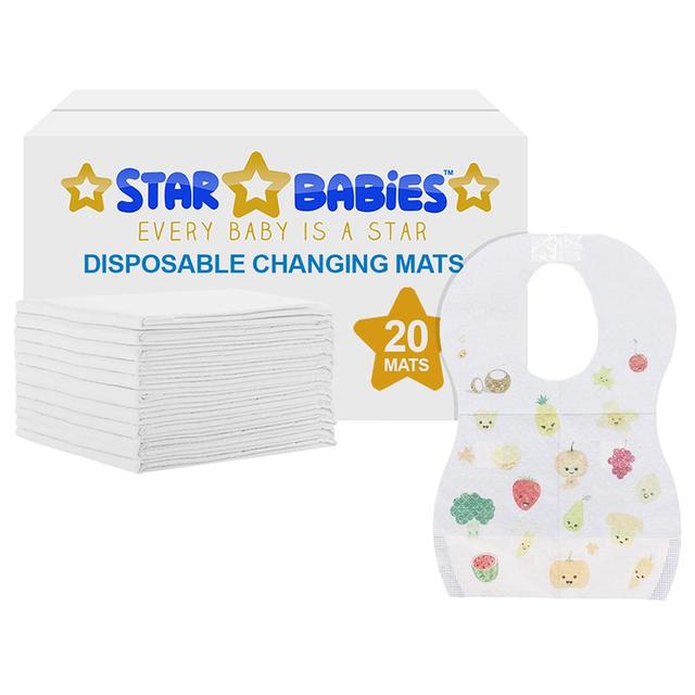 Star Babies - Changing Mat 20pcs w/ Disposable Bibs 20pcs