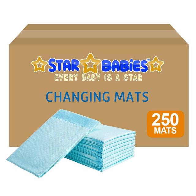 Star Babies - Disposable Changing mats (45x60cm) Large, Pack of 250 - Blue