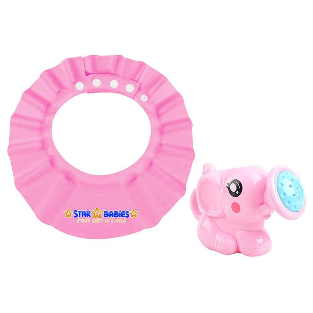 Star Babies - Combo Shower Cap & Watering Kettle Toy - Pink