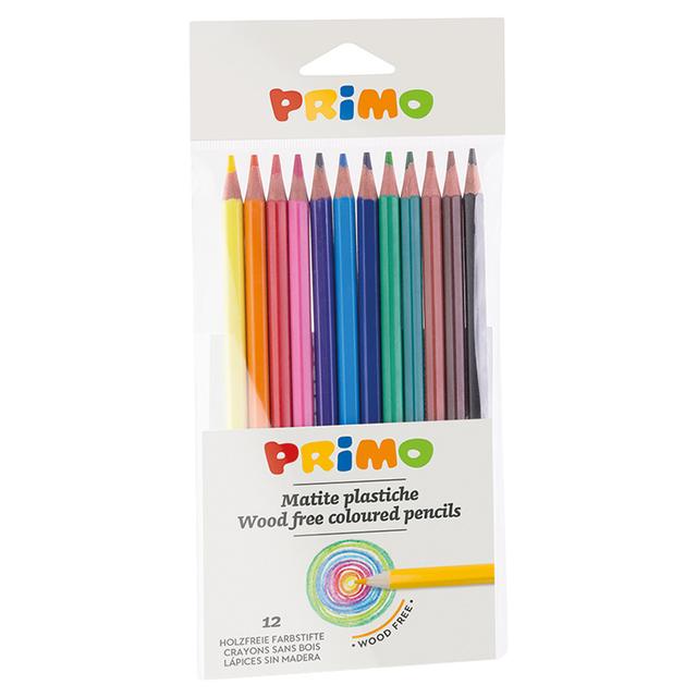 Primo - Plastic Coloured Pencils - 12 pcs