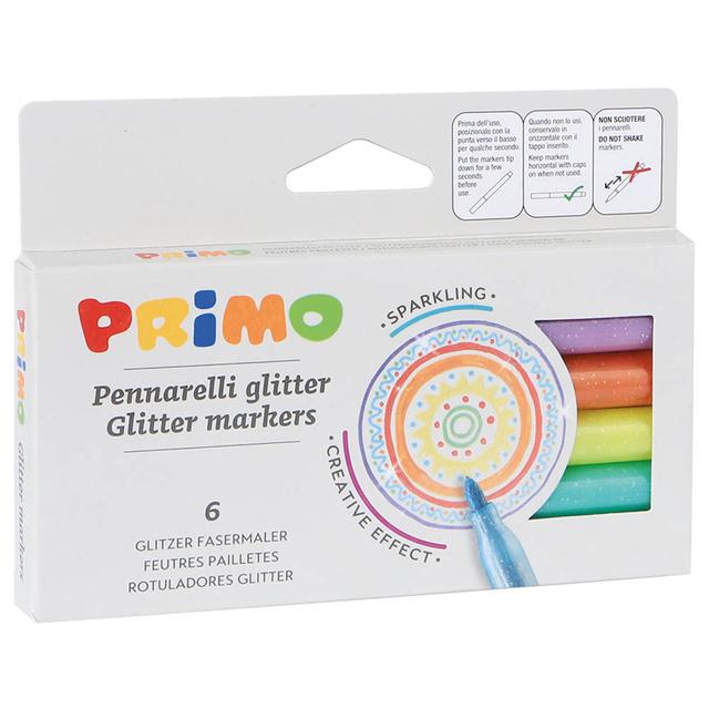 Primo - Glitter Markers - 6 Colors