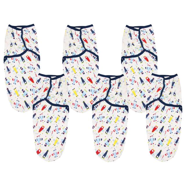 MeeMee - Airplane Print Swaddle Wrap Blanket - Pack of 6