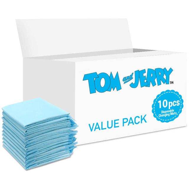 Tom&Jerry - Disposable Changing Mats, 10 Counts-Blue